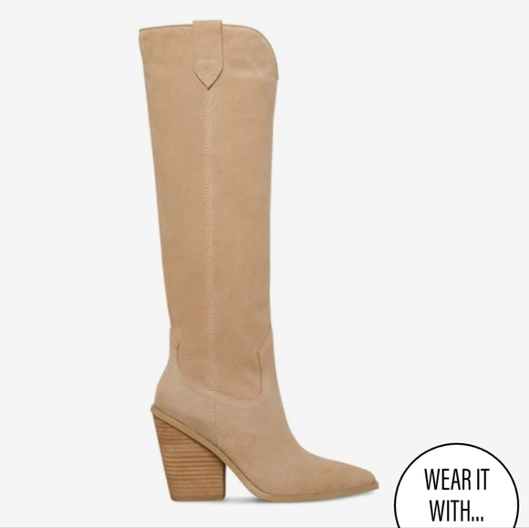 NWOT STEVE MADDEN FOR ANTHRO JESTIK SUEDE OTK BOOT SZ 6(fits like a 7.5) - Picture 2 of 11